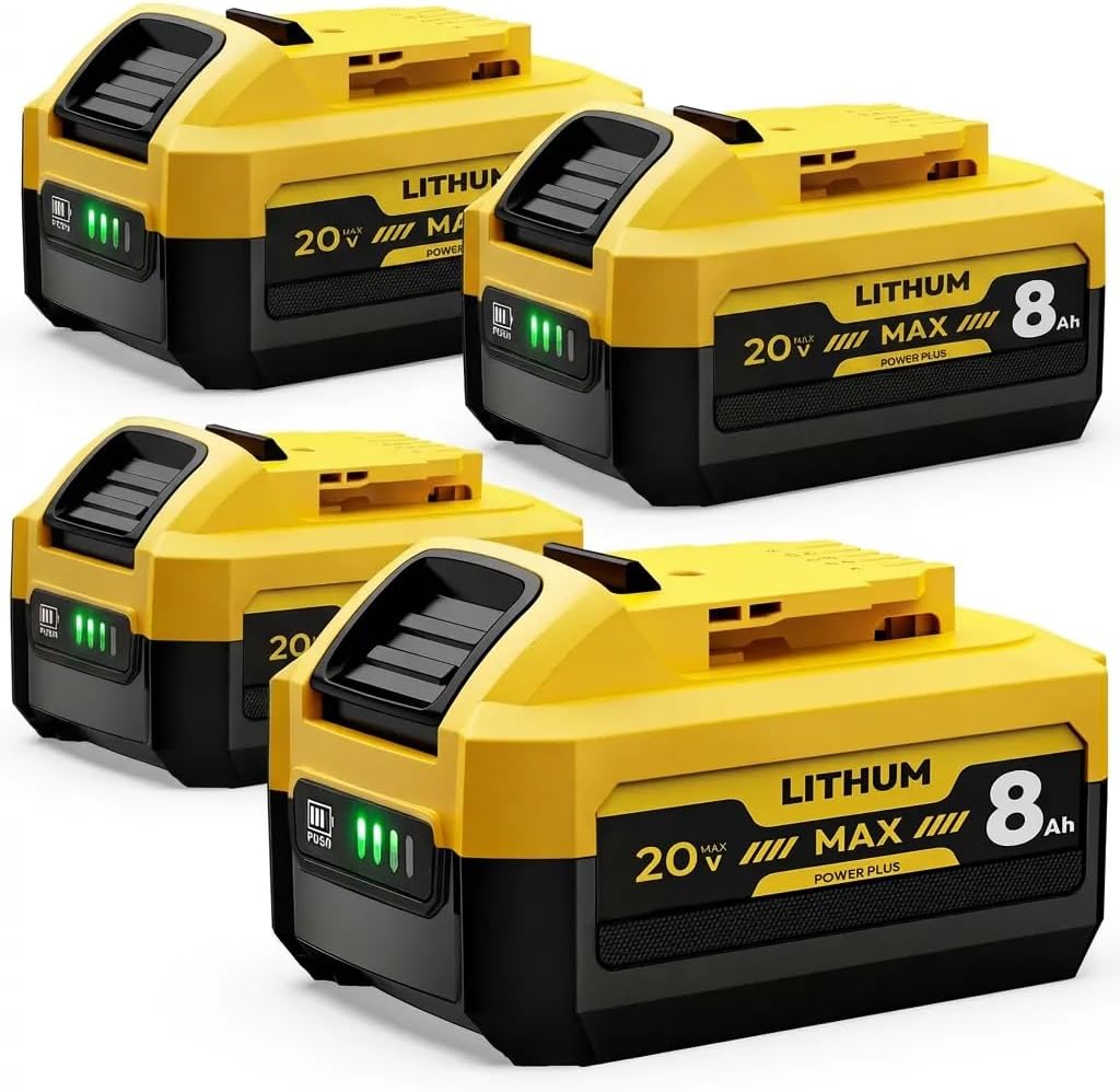 20V MAX Replacement Battery, 4-Pack 8Ah