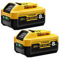 20V MAX Replacement Battery, 2-Pack 8Ah